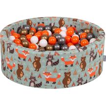 Bild für KiddyMoon Bällebad 90X30cm/300 Bälle ∅ 7Cm Bällepool Mit Bunten Bällen Für Babys Kinder Rund