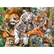 Ravensburger Kinderpuzzle 12721 - Schmusende Raubkatzen - 200 Teile