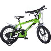 Dino Bikes Jungen Kinderfahrrad Fahrrad, Grün, 16 Inch