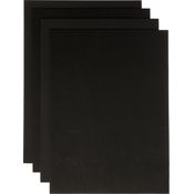folia 23590 - Moosgummi, 5 Bögen, 2 mm, ca. 29 x 40 cm, schwarz - ideal für vielfältige Bastelarbeiten