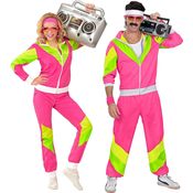 Widmann 98811 - Erwachsenenkostüm, 80er Jahre Trainingsanzug, Jacke und Hose, angenehmer Tragekomfort, Assi Anzug, Proll Anzug, Retro Style, verschiedene Größen, Bad Taste Party, 80ties, Karneval