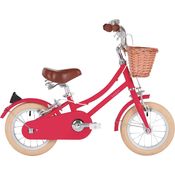 Kinderfahrrad 12 Zoll, "Gingersnap", in Cerise, 2-4 Jahre, inkl. Stützräder, von Bobbin
