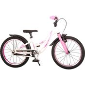 Volare Glamour Mädchen - Kinderfahrrad,18 Zoll, 28 cm, Rücktrittbremse, Weiß/.