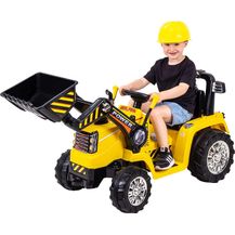 Bild für Kinder Elektro Auto Fahrzeug BAGGER Traktor Kinderauto Elektrobagger (Gelb)