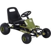 HOMCOM Kinder Tretauto mit Handbremse grün