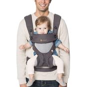 Ergobaby Babytrage 360 Cool Air Mesh Carbon Grey, Ergonomische 4in1 Babytragetasche Baby-Tragesystem Kindertrage bis 20 kg