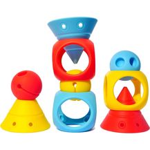 Bild für Carletto Konvertierbare Spielblöcke elastischer Gummi 9 Stück orange/gelb/blau