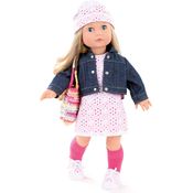 Götz 1490366 Precious Day Girls Jessica Color&Lace Puppe - 46 cm große Stehpuppe, Blonde Lange Haare, Blaue Schlafaugen - 10 teiliges Set