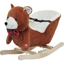 Bild für HOMCOM Schaukelpferd Kinder Schaukeltier Plüsch Schaukel Pferd Baby Schaukelspielzeug Geschenk für Kinder (Schaukelbär mit Lied)