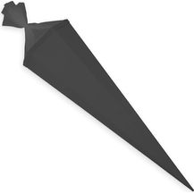 Bild für itenga Bastelschultüte Schultütenrohling Zuckertüte Schultüte eckig 85 cm mit Tüllverschluss (schwarz)