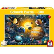 Schmidt Spiele Puzzle 56308 Unser Sonnensystem, 200 Teile Kinderpuzzle, bunt