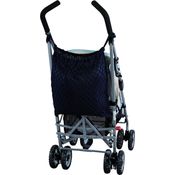 sunnybaby 19177 - Einkaufsnetz, Universalnetz für Kinderwagen & Buggys | mit praktischem Sichtschutz/Innenfutter | flexibler Knebelverschluss - Farbe: MARINE | Qualität: MADE in GERMANY