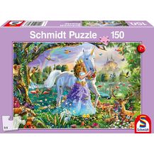 Bild für Schmidt Spiele Puzzle 56307 Prinzessin mit Einhorn und Schloß 150 Teile Kinderpuzzle
