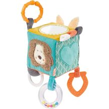 Bild für Fehn 066029 Activity-Würfel Funky Friends – Motorikspielzeug zum Aufhängen – Für Babys und Kleinkinder ab 0+ Monaten – Maße: 10 x 10 cm
