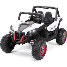 Bild für Kinder Elektro Auto Buggy Allrad 4x4 Utv MX Ledersitz Jeep Kinderfahrzeug Auto (Schwarz Weiß)