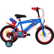 Huffy Kinderfahrrad Marvel Spider-Man 14 Zoll Blau mit Stützrädern und Trinkflasche