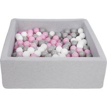 Bild für Velinda Bällebad Ballpool Kugelbad Bällchenbad Kinder-Pool mit 200 Bällen/90x90cm (Farbe der Bälle: weiß,rosa,grau)