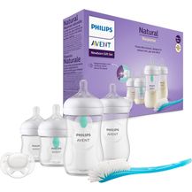 Bild für Philips Avent Babyflaschen mit AirFree Ventil, Geschenkset für Neugeborene – 4 Babyflaschen, ultra soft Schnuller und Flaschenbürste, Babys von 0–12 Monaten und älter (Modell SCD657/11)