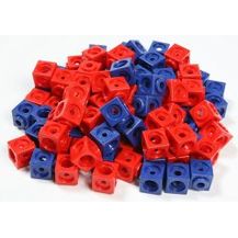 Bild für 100 Steckwürfel rot/blau 1,7 cm