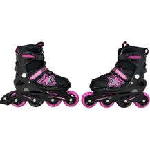 Bild für Inliner Skate Soft-Boot Kinder Jugend Damen 5 Größen verstellbar Stars Pink 37-41