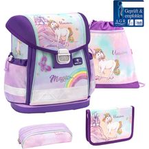 Bild für Classy Rainbow Einhorn Schulranzen Set 4 tlg. mit Brustgurt für Mädchen