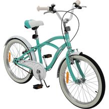Bild für Kinderfahrrad Cruiser 20 Zoll Kinder Fahrrad Rosa Türkis Kinderrad Seitenständer (Türkis)