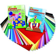 Bild für Glorex Tonzeichenpapierblock 130g/m² sortiert 24 x 34 cm