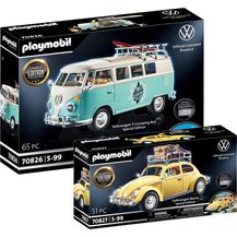 Bild für PLAYMOBIL VW 2er-Set: 70826 Volkswagen T1 Camping Bus Special Edition + 70827 Volkswagen Käfer Special Edition