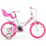 Dino Bikes Kinderfahrrad Little Heart 16 Zoll inkl. Puppensitz, Korb und Stützräder - Preisvergleich