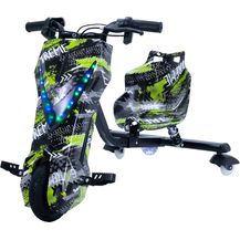 Bild für Kinder Elektro Drift Trike Scooter LED Driftrollen 360° bis zu 15km/h drosselbar (Grün Polo)