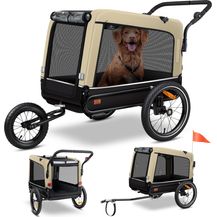 Bild für KESSER® Hundeanhänger Boxer 3-in-1 Hundebuggy & Jogger Fahrradanhänger groß ca. 240 Liter Volumen