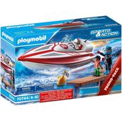 Playmobil Sports & Action 70744 'Speedboot mit Unterwassermotor', 24 Teile, ab 4 Jahren