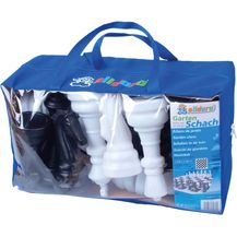 Bild für alldoro 60080 'Garten Schach', Outdoor Schachspiel, Gartenschach mit 32 Schachfiguren, Tragetasche, große Spielmatte (158 x 158 cm)