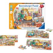 Ravensburger tiptoi 00137 'Puzzle für kleine Entdecker - Baustelle', ab 3 Jahren, 2x12 Teile, für 1 Spieler