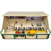 Bild für Kids Globe Kuhstall Holz mit Melkraum & Liegeboxen 75x60x26,5