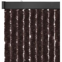 Bild für Flauschvorhang 160x220 cm in Unistreifen braun