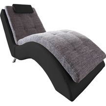 Bild für Liege Relaxliege Varese Schwarz/Grau inkl. Kopfkissen