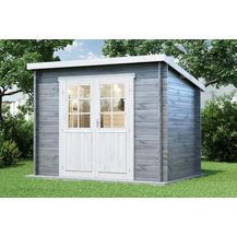 Bild für Alpholz Pultdach Gartenhaus Modell Martina-28 Gartenhaus aus Holz Holzhaus mit 28 mm Wandstärke Blockbohlenhaus mit Montagematerial