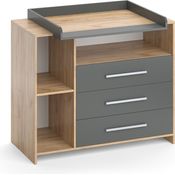 Wickelkommode Oskar Anthrazit/Sonoma 113 x 100 cm Vicco