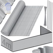 Bild für KESSER® PVC Sichtschutzmatte Sichtschutzzaun Balkonverkleidung Windschutz verstärkte Lamellen für Garten Balkon & Terrasse Balkonumrandung inkl Kabelbindern
