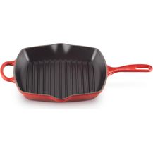 Bild für Le Creuset Signature Gusseisen-Grillpfanne Quadratisch 26 cm Kirschrot