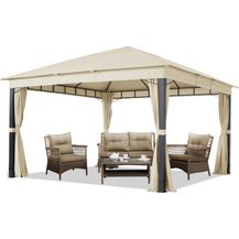 Bild für Gartenpavillon 4x4 m ALU PREMIUM ca. 220g/m² Dachplane wasserdicht