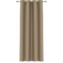 Bild für Bestlivings Blickdichte Sandgraue Gardine mit Ösen in 140x145 cm ( BxL )