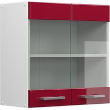 Bild für Küchenglasschrank R-Line Rot Hochglanz 60 cm Vicco