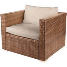 Bild für Poly-Rattan Gartenmöbel Lounge Set Einzelsessel Braun