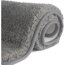 Bild für FCSDETAIL rutschfeste, Hochflor Badteppiche 70X120 cm, Maschinenwaschbare Badematte, Badvorleger mit Wasserabsorbierenden, Weichen Mikrofasern für Badewanne, Dusche und Badezimmer (Grau)