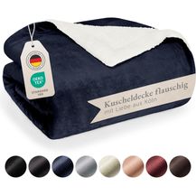 Bild für Blumtal Premium Sherpa Kuscheldecke flauschig