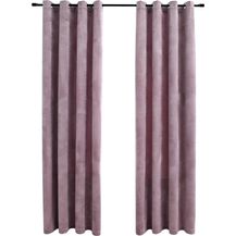 Bild für vidaXL Verdunkelungsvorhänge mit Ösen 2 Stk. Samt Antik-Rosa 140x245cm 134522