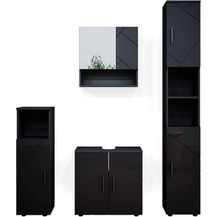 Bild für Vicco Badmöbel Set Badezimmermöbel Badezimmerschränke Irma (Anthrazit Hochglanz, Badmöbelset Irma 6)