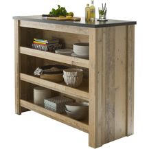 Bild für Küchentheke Stove in Used Wood hell 130 cm